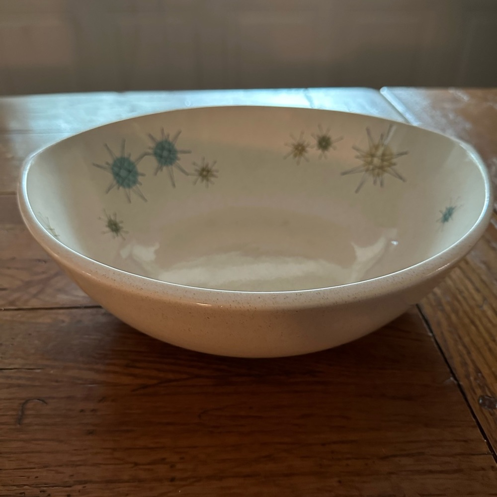 Very Large Franciscan atomic starburst 12" Large Salad Serving Bowl